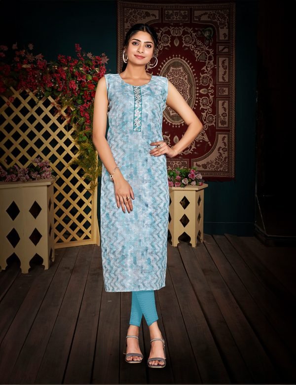 sky blue kurtis