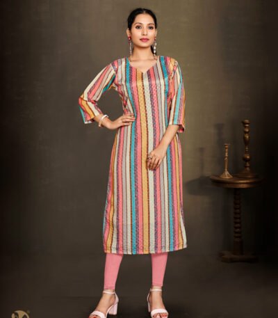 Multi-color straight kurtis