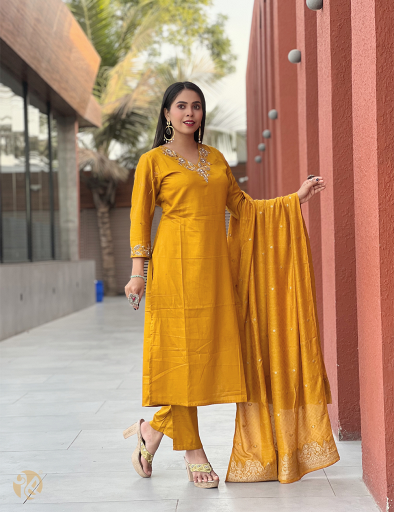 yellow kurti for women