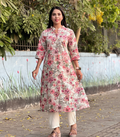 princess cut long kurti