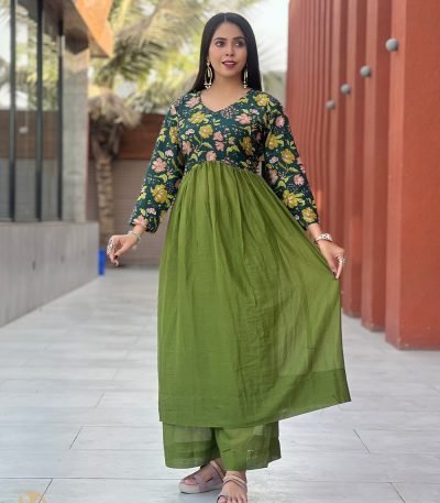 Floral Print Anarkali Kurta