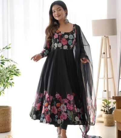 black anarkali salwar suit