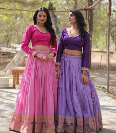 Pure Dyable Viscose Lehenga Choli Set